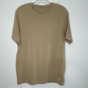 Vuori Men’s Beige Tuvalu Crew Neck Pima Cotton Tee Shirt V101 Size S